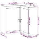 Værktøjsskab Sort og grå 55 x 55 x 55 cm Ingeniørtræ og stål
