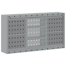 Værktøjsskab Sort og grå 100 x 20 x 55 cm Ingeniørtræ og stål