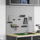 Værktøjs Vægpanel 2 pcs Grå 100 x 1 x 80 cm Ingeniørtræ og stål