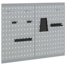 Værktøjs Vægpanel 2 pcs Grå 100 x 1 x 80 cm Ingeniørtræ og stål
