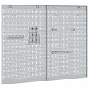 Værktøjs Vægpanel 2 pcs Grå 100 x 1 x 80 cm Ingeniørtræ og stål