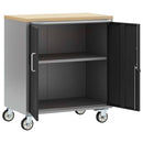 Trolley rulleværksted med hylde Sort og grå 75 x 45 x 85 cm