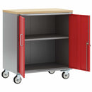 Trolley rulleværksted med hylde Rød og Grå 75 x 45 x 85 cm