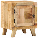 sengeborde 2 stk. 40x32x46 cm massivt ru mangotræ