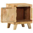 sengeborde 2 stk. 40x32x46 cm massivt ru mangotræ