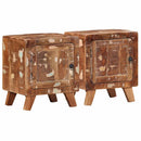sengeborde 2 stk. 40x32x46 cm massivt genbrugstræ