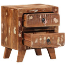 sengeborde 2 stk. 40x32x46 cm massivt genbrugstræ