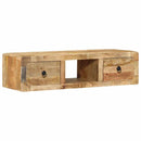væghængt tv-skab 100x32x25 cm massivt ru mangotræ