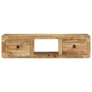 væghængt tv-skab 100x32x25 cm massivt ru mangotræ