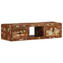 væghængt tv-skab 100x32x25 cm massivt genbrugstræ