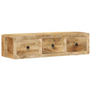 væghængt tv-skab 100x32x25 cm massivt ru mangotræ