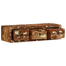 væghængt tv-skab 100x32x25 cm massivt genbrugstræ