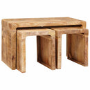 Nesting Bord 3 stk. Brun 82 x 40 x 46 cm Massivt mangotræ