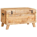 Opbevaringskasse med lås 70 x 35 x 40 cm Massivt mangotræ