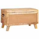 Opbevaringskasse med lås 70 x 35 x 40 cm Massivt mangotræ