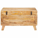 Opbevaringskasse med lås 70 x 35 x 40 cm Massivt mangotræ