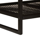 Sofabord Brun og sort 110 x 55 x 35 cm Massivt mangotræ