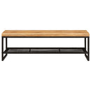 Sofabord Brun og sort 110 x 55 x 35 cm Massivt mangotræ