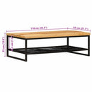 Sofabord Brun og sort 110 x 55 x 35 cm Massivt mangotræ