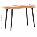 Spiseborde Brun og sort 110 x 55 x 78 cm Massivt mangotræ