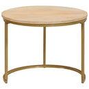 Nesting Kaffeborde 3 pcs Brun Massivt mangotræ og stål