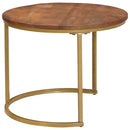 Nesting Kaffeborde 3 pcs Honningbrun Massivt mangotræ og stål