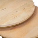 Nesting Kaffeborde 2 pcs Brun Massivt mangotræ og stål
