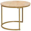 Nesting Kaffeborde 2 pcs Brun Massivt mangotræ og stål
