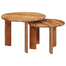Nesting Kaffeborde 2 pcs Brun Massivt Akacietræ