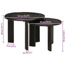 Nesting Kaffeborde 2 pcs Hvid Massivt mangotræ