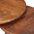 Nesting Kaffeborde 2 pcs Honningbrun Massivt mangotræ