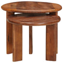 Nesting Kaffeborde 2 pcs Honningbrun Massivt mangotræ