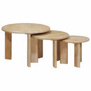 Nesting Kaffeborde 3 pcs Sort Massivt mangotræ