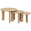 Nesting Kaffeborde 3 pcs Sort Massivt mangotræ