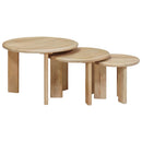 Nesting Kaffeborde 3 pcs Sort Massivt mangotræ