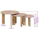 Nesting Kaffeborde 3 pcs Sort Massivt mangotræ