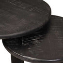 Nesting Kaffeborde 3 pcs Hvid Massivt mangotræ