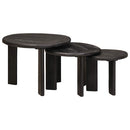 Nesting Kaffeborde 3 pcs Hvid Massivt mangotræ