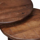 Nesting Kaffeborde 3 pcs Mørk Brun Massivt mangotræ