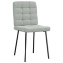 spisebordsstole 2 stk. fløjl lysegrå