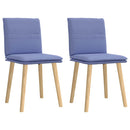 spisebordsstole 2 stk. Jeans blåt stof