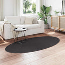 Områdetæpper Oval HUARTE Antracit 100 x 200 cm 100% polyester