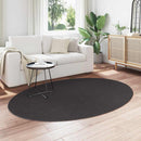 Områdetæpper Oval HUARTE Antracit 140 x 200 cm 100% polyester
