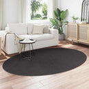 Områdetæpper Oval HUARTE Antracit 160 x 230 cm 100% polyester