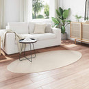Områdetæpper Oval HUARTE Beige 100 x 200 cm 100% polyester