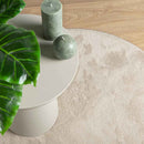 Områdetæpper Oval HUARTE Beige 120 x 170 cm 100% polyester
