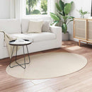 Områdetæpper Oval HUARTE Beige 120 x 170 cm 100% polyester