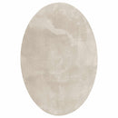 Områdetæpper Oval HUARTE Beige 140 x 200 cm 100% polyester