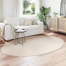 Områdetæpper Oval HUARTE Beige 160 x 230 cm 100% polyester