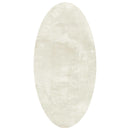 Områdetæpper Oval HUARTE Creme 80 x 150 cm 100% polyester